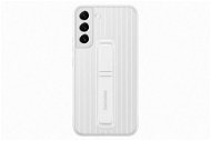 Samsung Galaxy S22+ 5G Tempered Protective Back Cover with Stand, White - Phone Cover