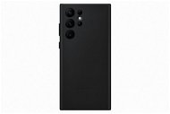 Samsung Galaxy S22 Ultra 5G fekete bőr tok - Telefon tok