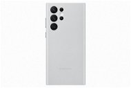 Samsung Galaxy S22 Ultra 5G Leather Back Cover Light Grey - Phone Cover