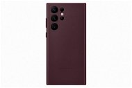 Samsung Galaxy S22 Ultra 5G Leather Back Cover, Burgundy - Phone Cover