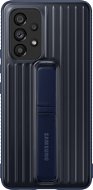 Samsung Galaxy A53 5G Tempered protective back cover with stand navy blue - Phone Cover