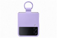 Samsung Galaxy Z Flip4 Silicone cover with finger holder purple - Phone Cover