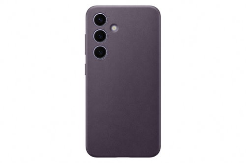 Samsung Galaxy S24 Vegan Leather Back Cover Dark Violet Main image Samsung Galaxy S24 Vegan Leather Back Cover Dark Violet - Phone Cover - Main image