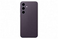 Kryt na mobil Samsung Galaxy S24+ Zadný kryt z vegánskej kože Dark Violet - Kryt na mobil