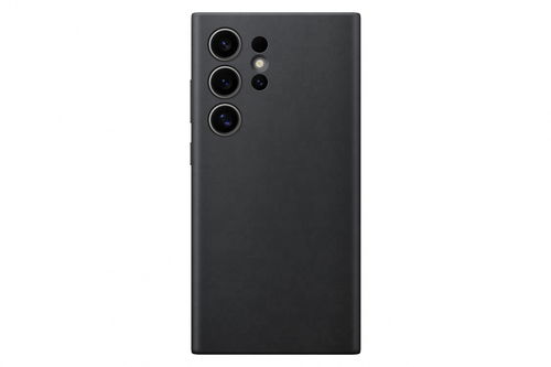 Samsung Galaxy S24 Ultra Zadní kryt z veganské kůže Black - Kryt na mobil - Hlavní obrázek