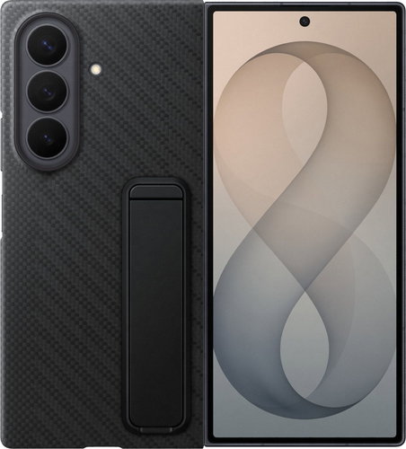 Samsung Galaxy Z Fold8 Ultra Karbonový kryt se stojánkem Black - Phone Cover - Main image