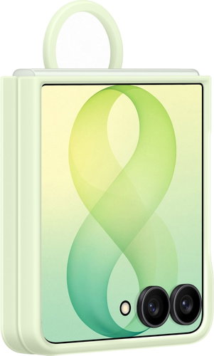 Samsung Galaxy Z Flip8 Silikonový magnetický kryt s držákem na prst Mint Main image Samsung Galaxy Z Flip8 Silikonový magnetický kryt s držákem na prst Mint - Phone Cover - Main image