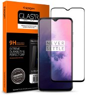 Spigen Glas tR Curved OnePlus 7, fekete - Üvegfólia