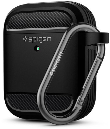 Spigen Rugged Armor Black Apple AirPods 1/2019 - Kopfhörer-Hülle - Hauptbild