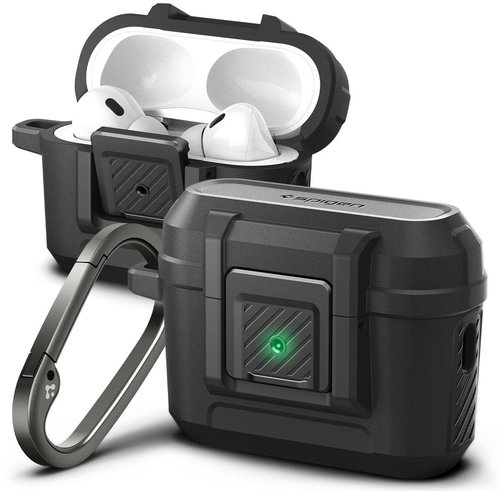 Spigen Lock Fit Matte Black AirPods Pro 2 - Kopfhörer-Hülle - Hauptbild
