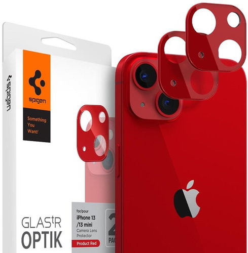 Spigen tR Optik 2 Pack Product Red iPhone 13/13 mini - Üvegfólia - Fő fotó