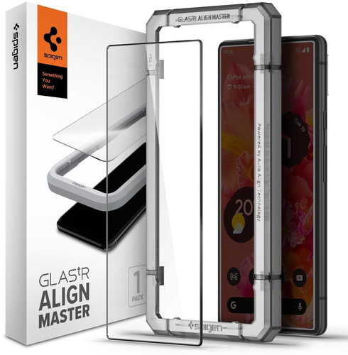 Spigen Glas. tR AlignMaster FC Black Google Pixel 6 - Glass Screen Protector - Main image