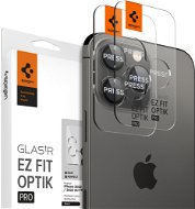 Spigen tR EZ Fit Optik Pro 2 Pack Black iPhone 14 Pro/iPhone 14 Pro Max/15 Pro/15 Pro Max - Kamera védő fólia