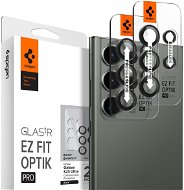 Kamera védő fólia Spigen Glass EZ Fit Optik Pro 2 Pack Black Samsung Galaxy S23 Ultra üvegfólia - Ochranné sklo na objektiv