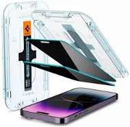 Üvegfólia Spigen Glass EZ Fit Privacy 2 Pack iPhone 14 Pro Max üvegfólia - Ochranné sklo