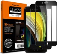 Spigen Glass FC 2 Pack Black iPhone 8/7 - Üvegfólia
