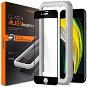 Üvegfólia Spigen AlignMaster FC Black iPhone SE 2022/SE 2020/8/7 üvegfólia - Ochranné sklo