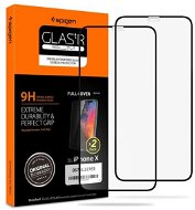Üvegfólia Spigen Glass FC 2 Pack Black iPhone 11 Pro/XS/X üvegfólia - Ochranné sklo