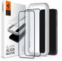 Glass Screen Protector Spigen Glas tR ALM FC, Black, 2-Pack, iPhone 12/iPhone 12 Pro - Ochranné sklo