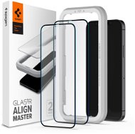Spigen Glass tR ALM FC, Black, 2P, iPhone 12 Pro Max - Glass Screen Protector