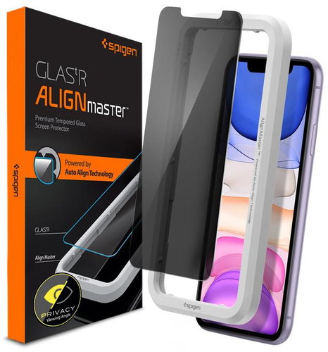 Spigen AlignMaster Privacy 1 Pack iPhone 11 - Glass Screen Protector - Main image