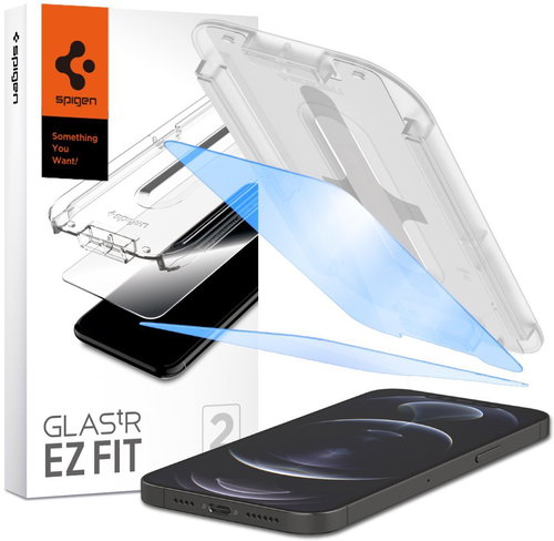 Spigen Glass tR EZ Fit AntiBlue 2 Pack iPhone 12 Pro Max - Glass Screen Protector - Main image