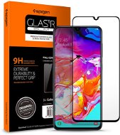Spigen Glass FC Black Samsung Galaxy A70 - Ochranné sklo