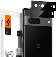 Kamera védő fólia Spigen Glass Optik 2 Pack Black Google Pixel 7 - Ochranné sklo na objektiv