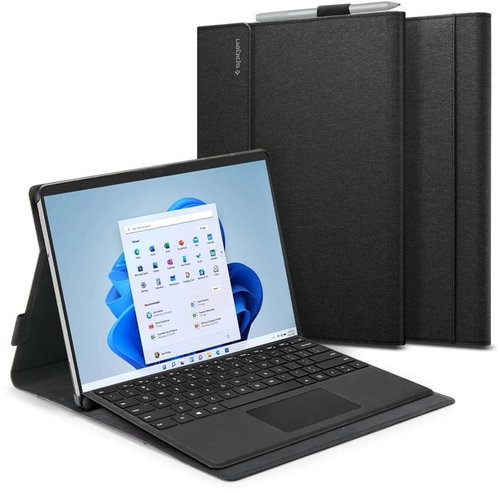 Spigen Stand Folio Black Microsoft Surface Pro 8/9/10/11 - Laptop-Hülle - Hauptbild