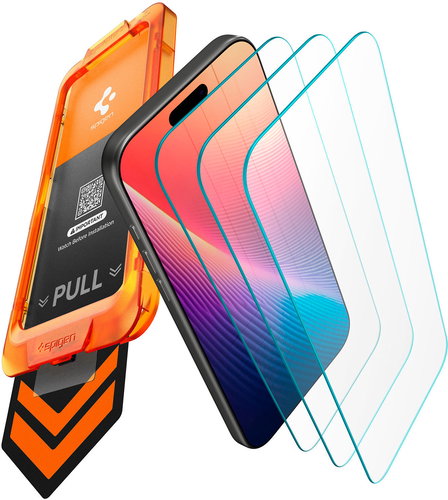 Spigen Glass tR AlignMaster S 3 Pack iPhone 17 - Glass Screen Protector - Main image