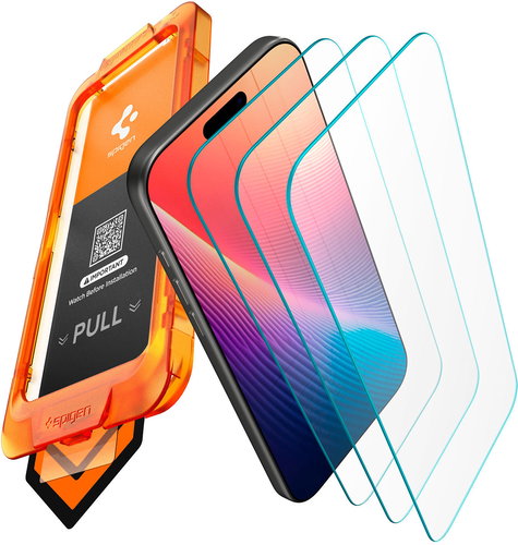 Spigen Glass tR AlignMaster S 3 Pack iPhone 17 Pro Max - Glass Screen Protector - Main image