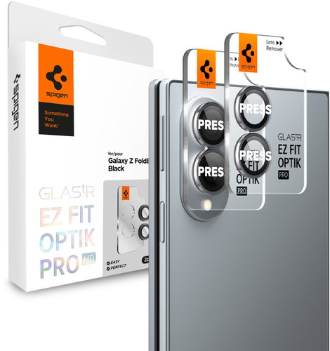 Spigen Glass tR EZ Fit Optik Pro HD 2 Pack Black Samsung Galaxy Z Fold8 - Glass Screen Protector - Main image