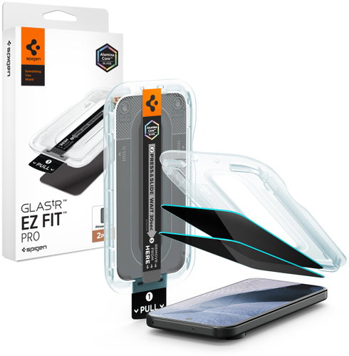 Spigen Glass TR EZ Fit Pro Privacy 2 Pack Google Pixel 11/10 - Glass Screen Protector - Main image