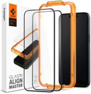 Spigen Glass tR AlignMaster 2 Pack FC Black iPhone 15 - Ochranné sklo