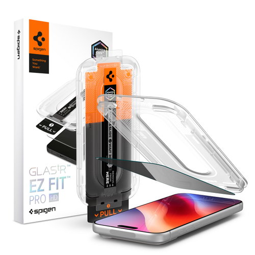 Spigen Glass Tr EZ Fit Pro HD Privacy 1 Pack Transparency iPhone 18 Pro - Glass Screen Protector - Main image