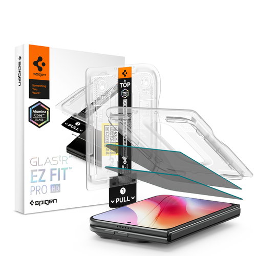 Spigen Glass Tr EZ Fit Pro HD Privacy 2 Pack Transparency iPhone Duo - Glass Screen Protector - Main image