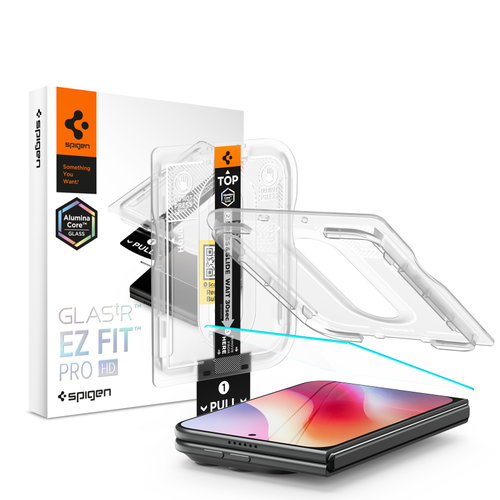Spigen Glass Tr EZ Fit Pro HD 1 Pack Transparency iPhone Duo - Glass Screen Protector - Main image