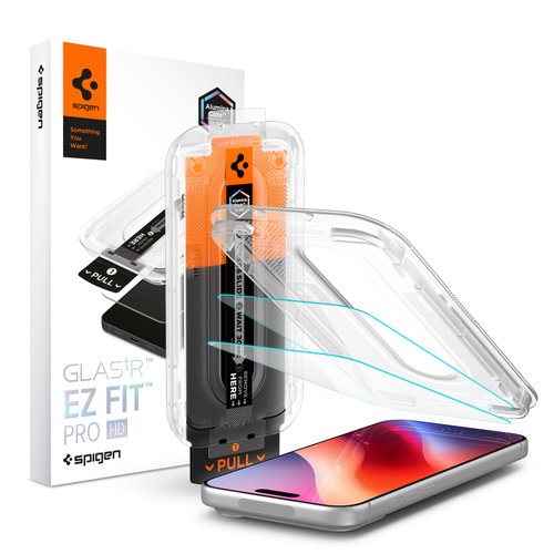 Spigen Glass Tr EZ Fit Pro HD 2 Pack Transparency iPhone 18 Pro/17 Pro/17/16 Pro - Glass Screen Protector - Main image