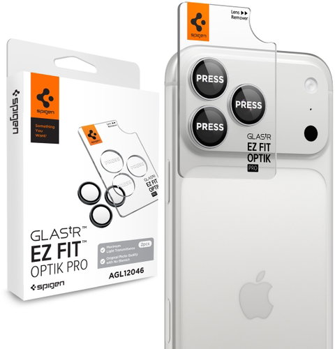 Spigen Glass Tr EZ Fit Optik Pro 2-pack, silver, for iPhone 18 Pro Max/18 Pro - Camera Glass - Main image