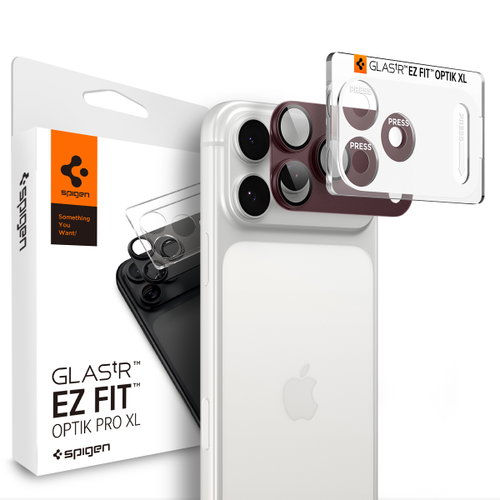 Spigen Glass Tr EZ Fit Optik Pro XL 1 Pack Dark Cherry iPhone 18 Pro - Camera Glass - Main image