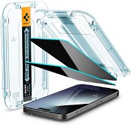 Üvegfólia Spigen Glass tR EZ Fit (Privacy) 2 Pack Transparency iPhone 15 Pro - Ochranné sklo