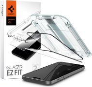 Ochranné sklo Spigen Glass tR EZ Fit 2 Pack FC Black iPhone 15 - Ochranné sklo