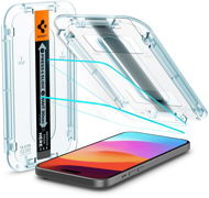 Glass Screen Protector Spigen Glass tR EZ Fit 2 Pack Transparency iPhone 15 - Ochranné sklo