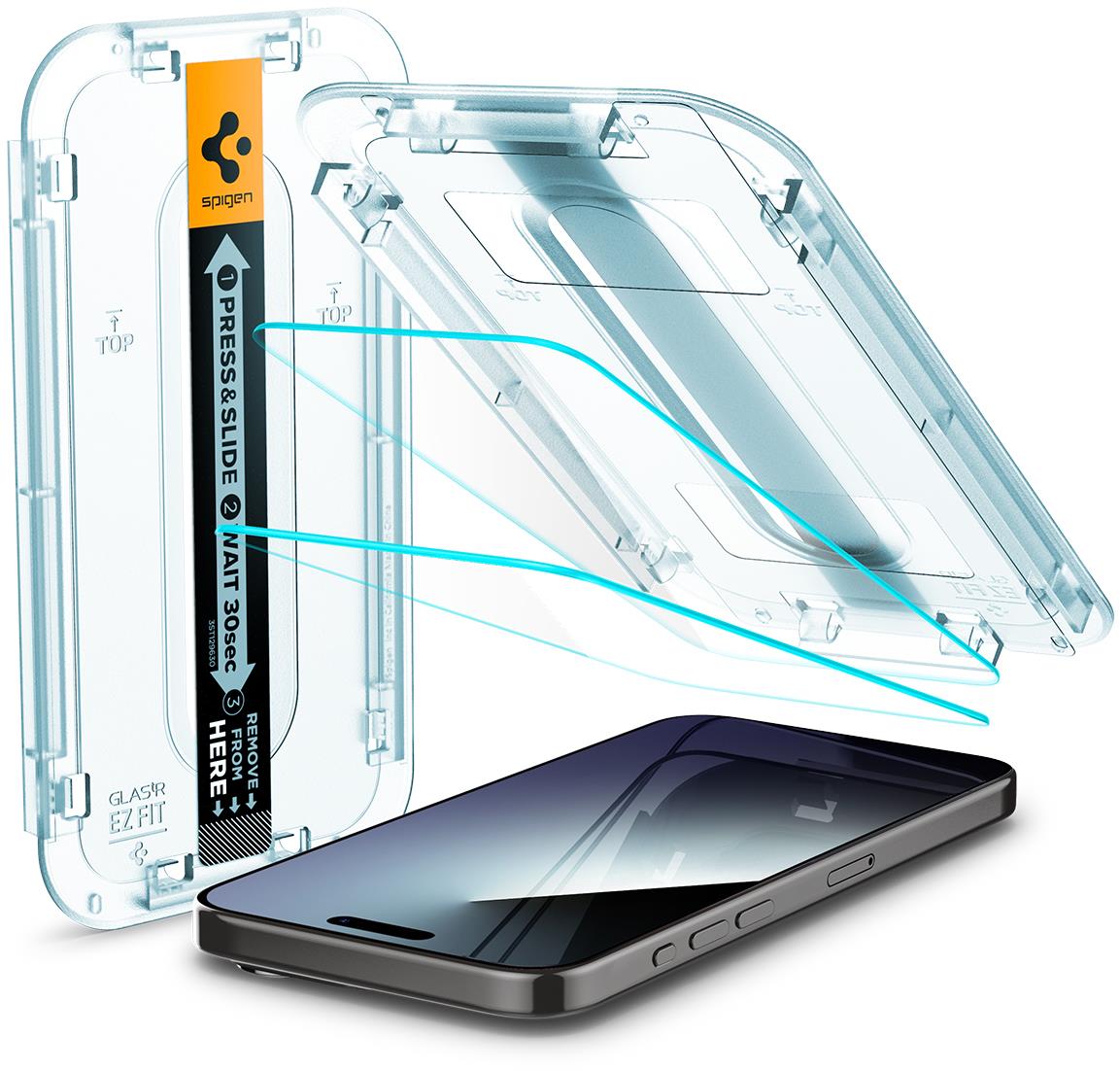 Spigen Glass tR EZ Fit 2 Pack Transparency iPhone 15 Pro - Ochranné ...