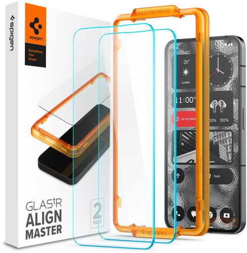 Spigen Glass tR AlignMaster 2 Pack Nothing Phone (2) - Glass Screen Protector - Main image
