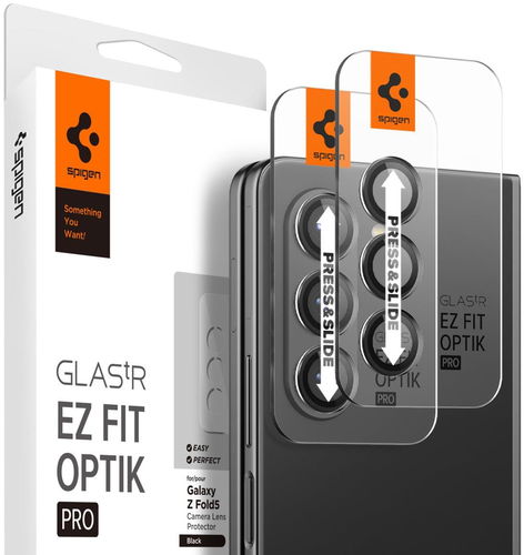 Spigen Glass tR EZ Fit Optik Pro 2 Pack Black Samsung Galaxy Z Fold5 - Ochranné sklo - Hlavní obrázek