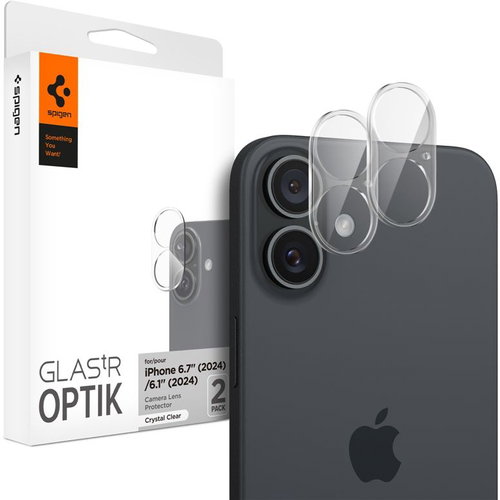 Spigen Glass tR Optik 2 Pack Crystal Clear iPhone 16/16 Plus - Objektiv-Schutzglas - Hauptbild