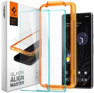 Üvegfólia Spigen Glass Align Master Clear 2 Pack Google Pixel 7a üvegfólia - Ochranné sklo
