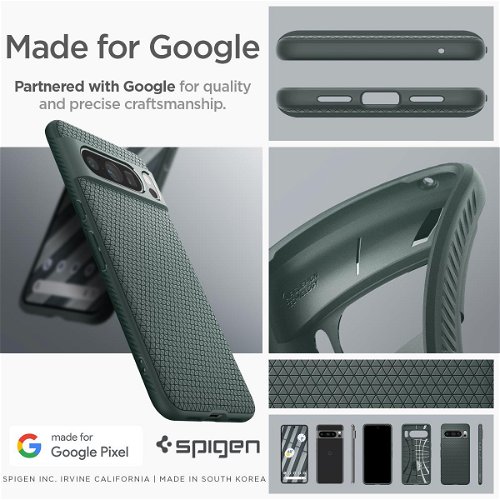 Spigen Liquid Air Abyss Green Google Pixel 8 Pro - Phone Case