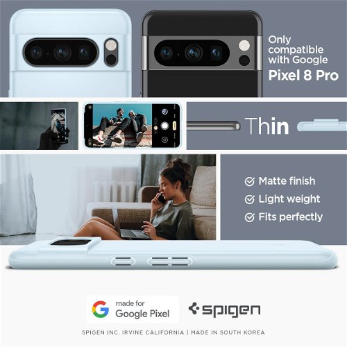 Spigen Thin Fit Mute Blue Google Pixel 8 Pro from 569 Kč - Phone Case